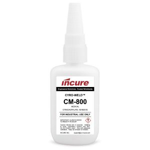 Incure Cyro-Weld™ CM-800 High-Strength, Fast-Setting Medical Cyanoacrylate Adhesive - 20g / 500g
