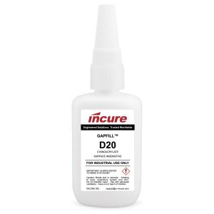 Incure GapFill™ D20 Wicking Type Plastic Bonder for Invisible Bonds - 20g / 500g